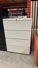 Load image into Gallery viewer, Used Haworth White 4 Drawer Lateral Cabinet