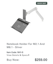 Load image into Gallery viewer, Used Humanscale M2 Dual Monitor Arm w/ Laptop Mount