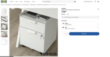 Load image into Gallery viewer, Used Ikea Trotten Mobile Pedestal – White, 2 Drawers (Locking)