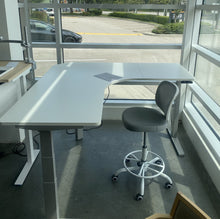Load image into Gallery viewer, NEW IN BOX White ESI L-Shape Standing Desk