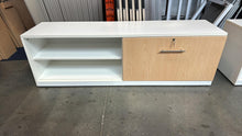 Load image into Gallery viewer, Used Modern White Credenzas w/ Wood Finish.