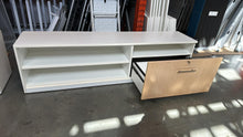 Load image into Gallery viewer, Used Modern White Credenzas w/ Wood Finish.
