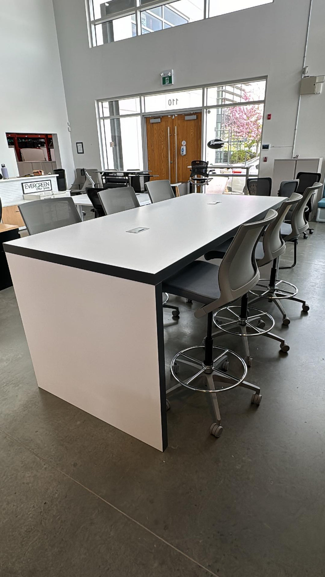 Like NEW 8 Foot Powered Collaboration Meeting Table