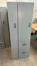 Load image into Gallery viewer, Used Steelcase Metal Combo Cabinet – With Wardrobe