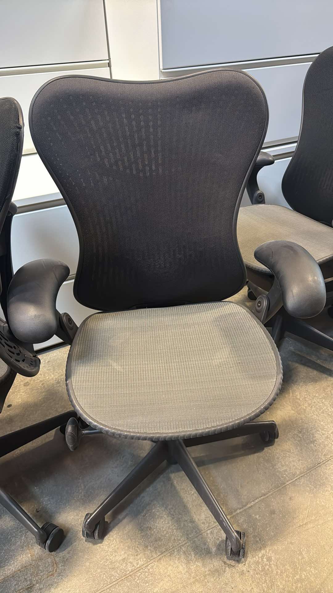 Used Herman Miller Mirra Chairs w Butterfly Back Seat Wear Evergreen Office Spaces Ltd