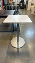 Load image into Gallery viewer, Used Teknion 24" Bistro Height Café Table – White/Silver