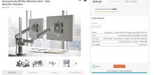 Load image into Gallery viewer, Like NEW Humanscale M2 Dual Polished Aluminum Monitor Arm