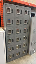 Load image into Gallery viewer, Used Industrial 18-Door Steel Locker Unit
