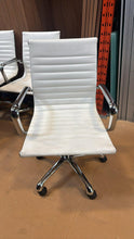 Load image into Gallery viewer, Used White Faux Leather-Style Office / Conference Chairs