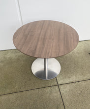 Load image into Gallery viewer, Used 36” Round Bistro / Meeting Table – Wood Finish with Metal Base