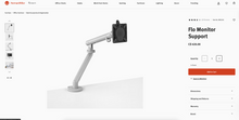 Load image into Gallery viewer, Used White Herman Miller Flo Monitor Arms