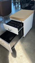 Load image into Gallery viewer, Used Steelcase Mobile Pedestal – With Yellow Beige Cushion Seat