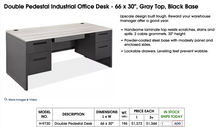 Load image into Gallery viewer, Used U-Line Industrial Double-Pedestal Office Desk
