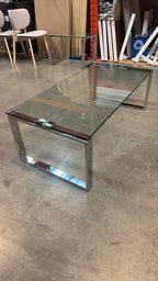 Modern Glass & Chrome Coffee Table - Various Sizes