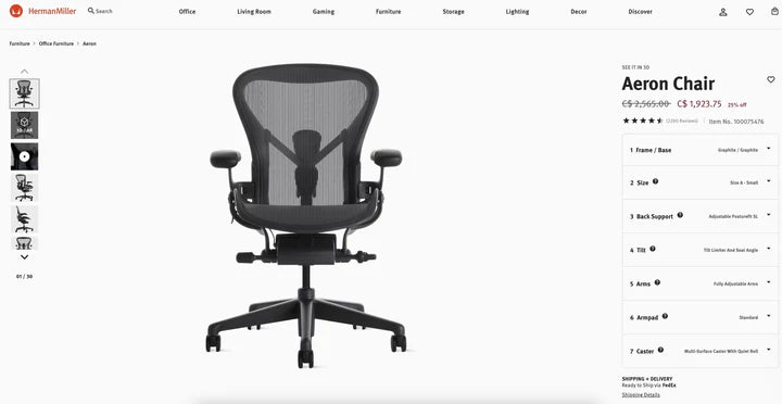 NEW Herman Miller Aeron Remastered Task Chair – Size A