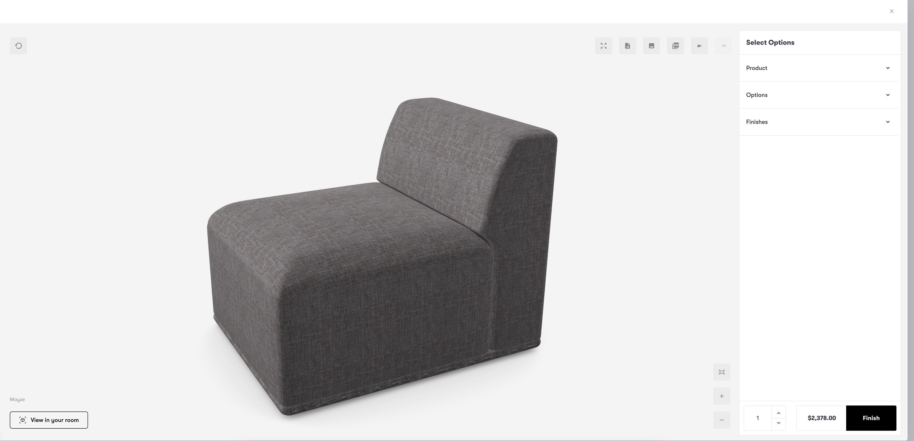 Allermuir Mayze Modular Single Seat Lounge Chair