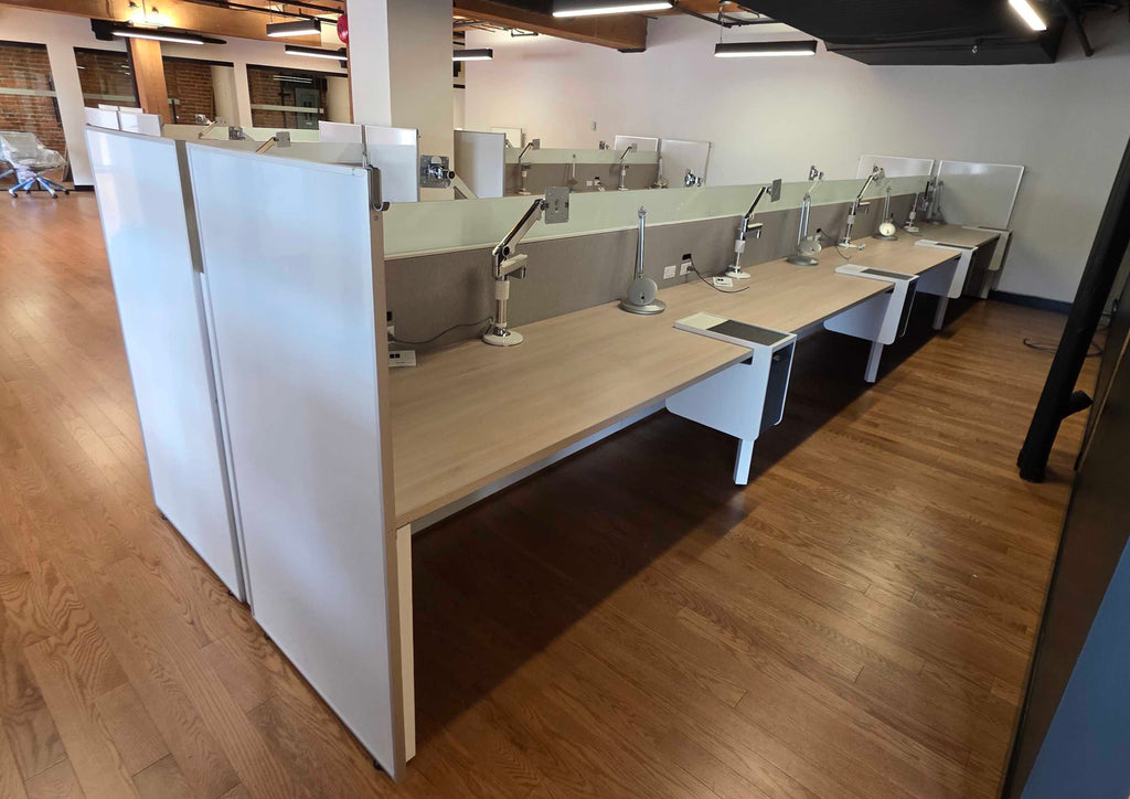 Steelcase Powered Modular Workstations (72" x 30" with Monitor Arm, Light & Pedestal