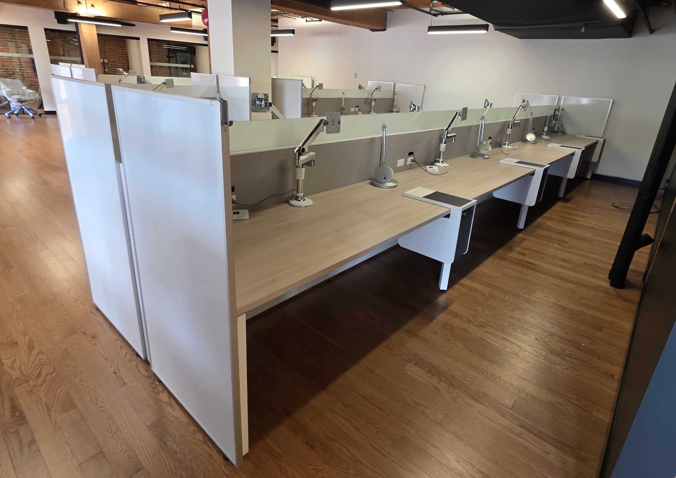 Steelcase Powered Modular Workstations (72" x 30" with Monitor Arm, Light & Pedestal