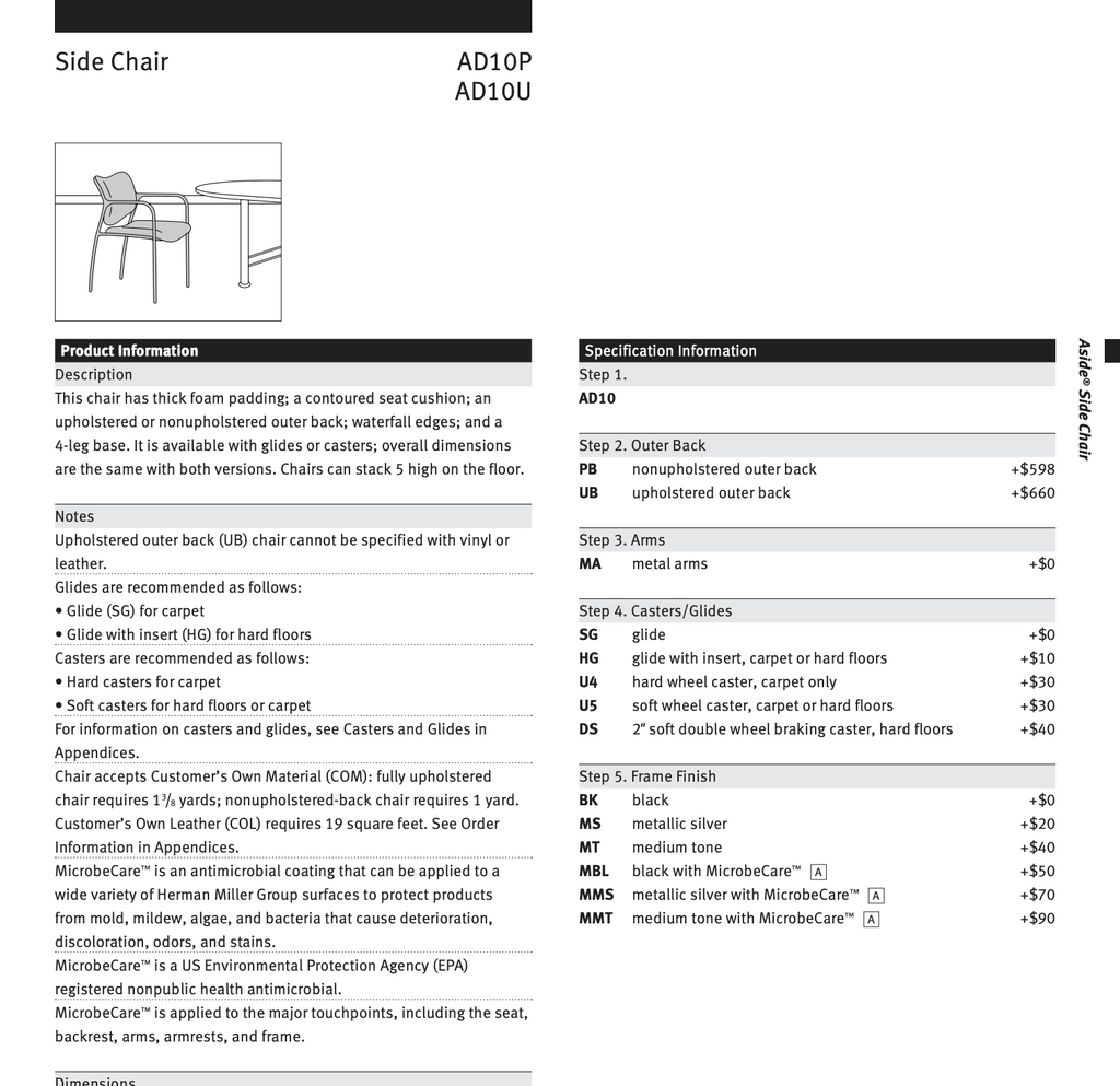 Herman Miller Aside Stacking Chair