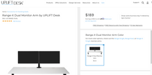 Load image into Gallery viewer, Used Up-Lift &quot;Range-X&quot; Dual Monitor Arms
