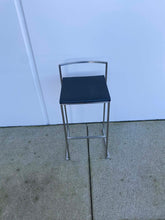 Load image into Gallery viewer, Used Black Stainless Steel Bar Stool – Modern Minimalist Design
