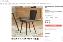 Load image into Gallery viewer, Used Article "Sede" Dining Chairs – Walnut / Miller Gray
