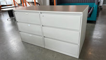 Load image into Gallery viewer, Used Bank Of 4 Steelcase 3 Drawer File Cabinets w/ Wood Top
