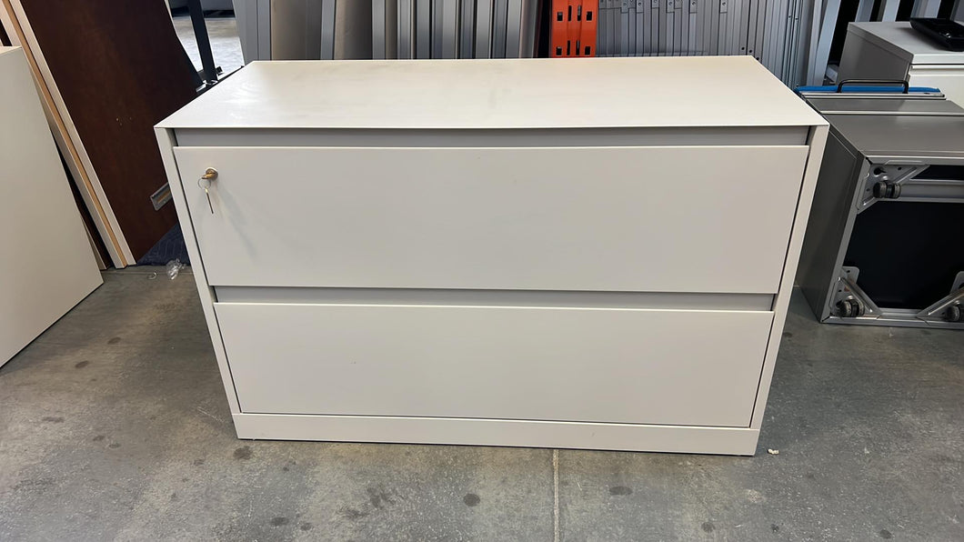 Used Grey Steelcase 2 Drawer Lateral File Cabinet