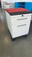 Load image into Gallery viewer, Used Teknion Rolling Storage Pedestal w/ Cushion

