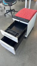 Load image into Gallery viewer, Used Teknion Rolling Storage Pedestal w/ Cushion
