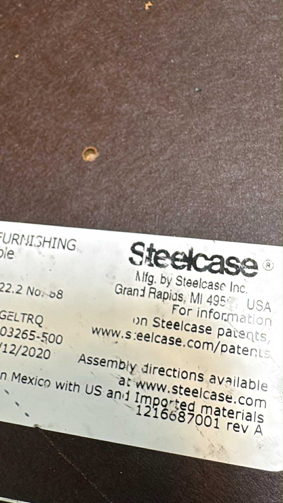 Steelcase Single Desk - 46" x 29"