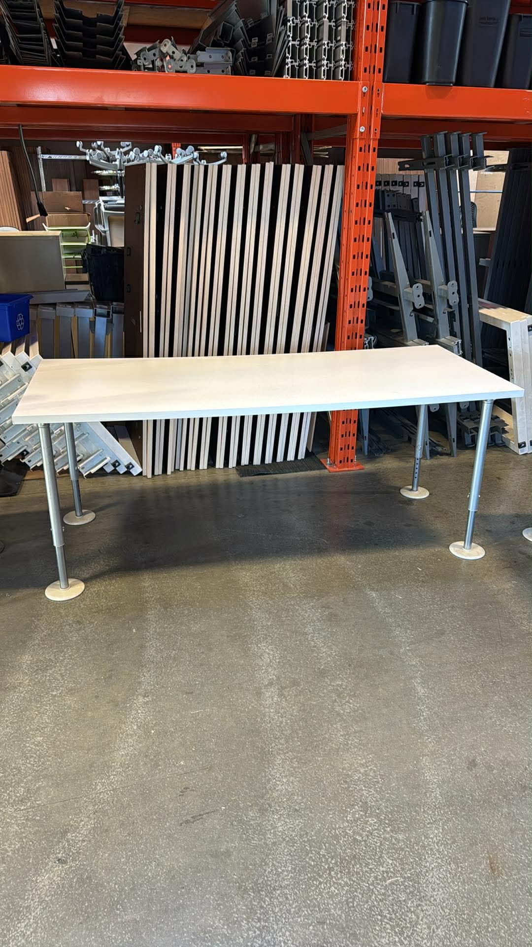 Maxon Desks with Height Adjustable Herman Miller Legs (White) - Various Sizes