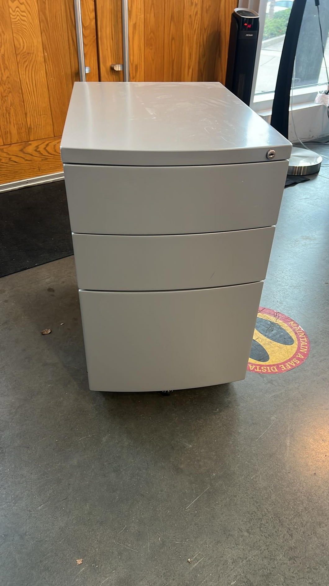 Used Global 3 Drawer Under Desk Pedestal Storage