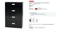 Load image into Gallery viewer, Used Staples 4 Drawer Lateral Cabinet
