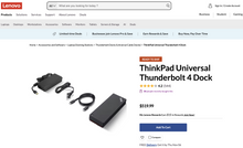 Load image into Gallery viewer, Used Lenovo &quot;ThinkPad Thunderbolt 4&quot; Docking Stations
