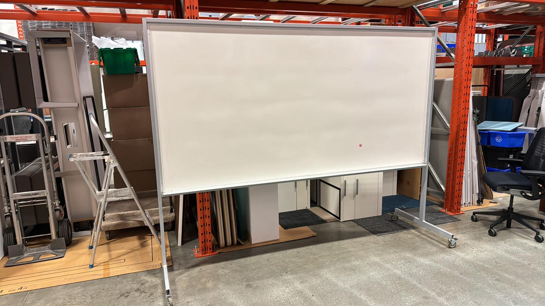 Used 8ft Magnetic Double Sided Rolling Whiteboard