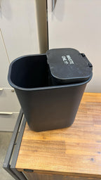 Black Recycling Bin with Waste Hanger