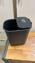 Load image into Gallery viewer, Used Black Recycling Bin w/ Attached Waste Hanger
