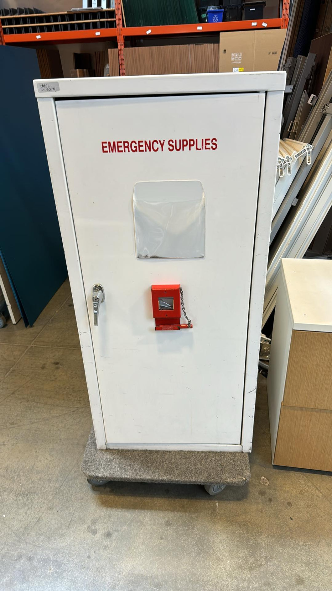 Used Fully Stocked Emergency Supply Cabinet