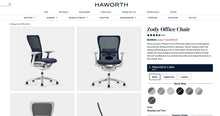 Load image into Gallery viewer, Used Fully Loaded Haworth Zody Ergonomic Office Chair *White Arms*
