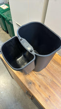 Load image into Gallery viewer, Used Black Recycling Bin w/ Attached Waste Hanger
