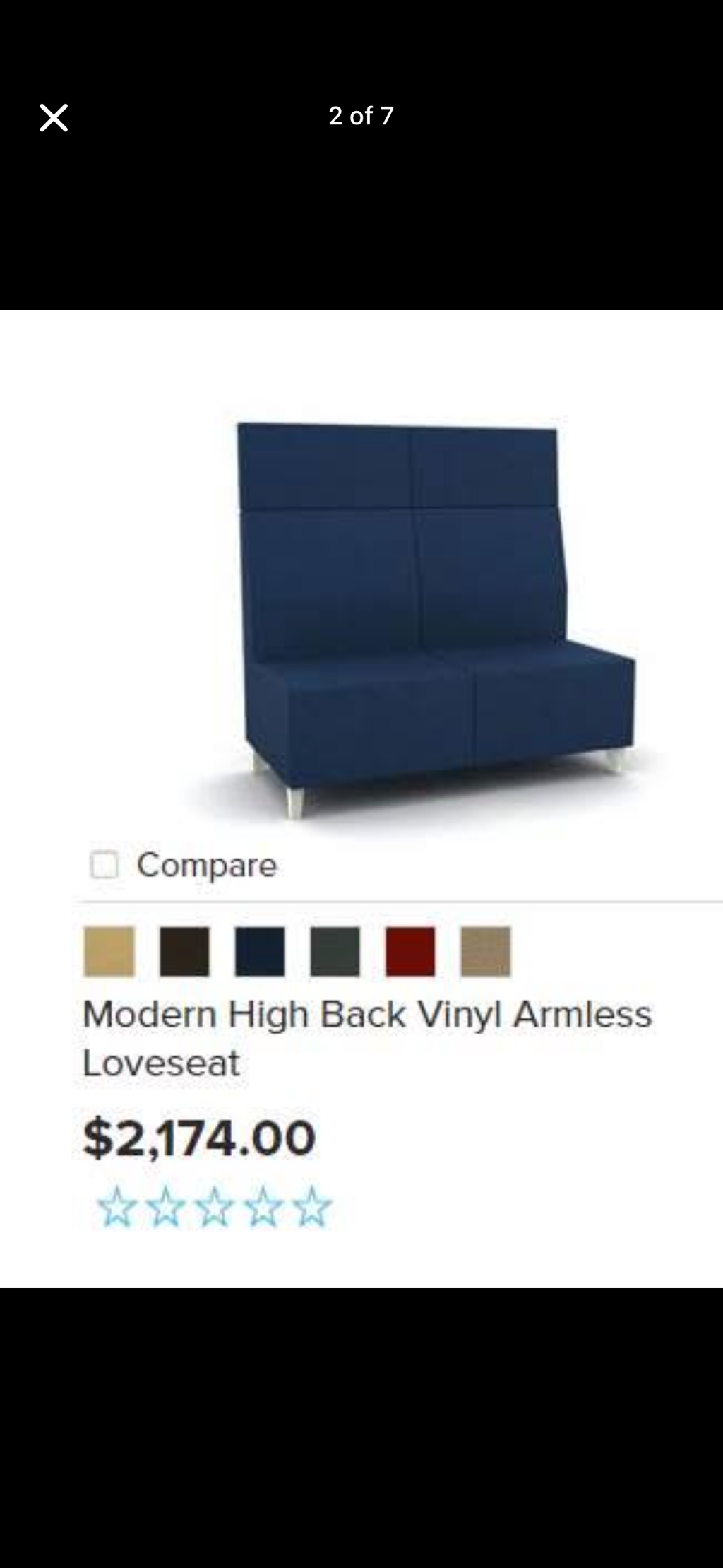 National Fringe High-Back Lounge Couch