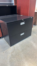 Load image into Gallery viewer, Used Black 2 Drawer Lateral Cabinet
