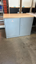 Load image into Gallery viewer, Used Steelcase 2 Door Storage Cabinet w/ Wood Top
