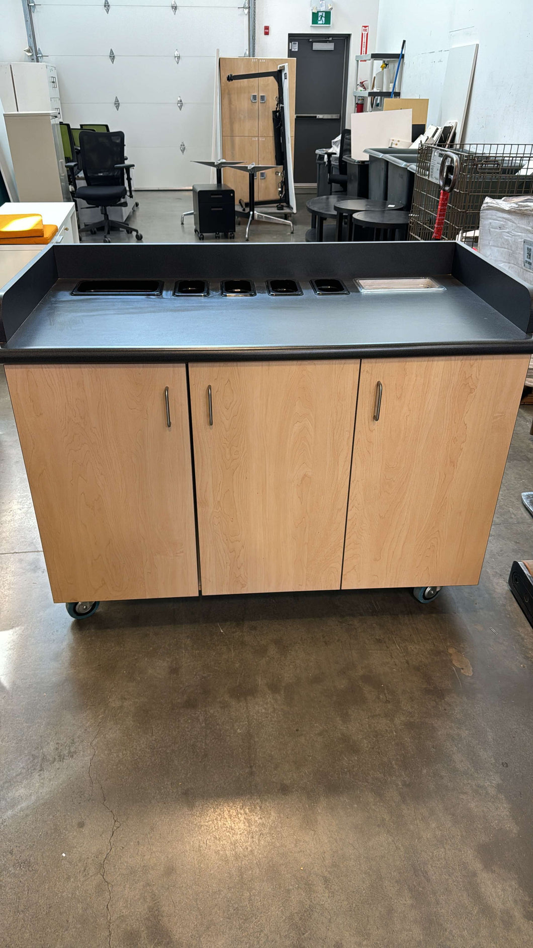 Used Rolling Kitchen Island Storage Cabinet