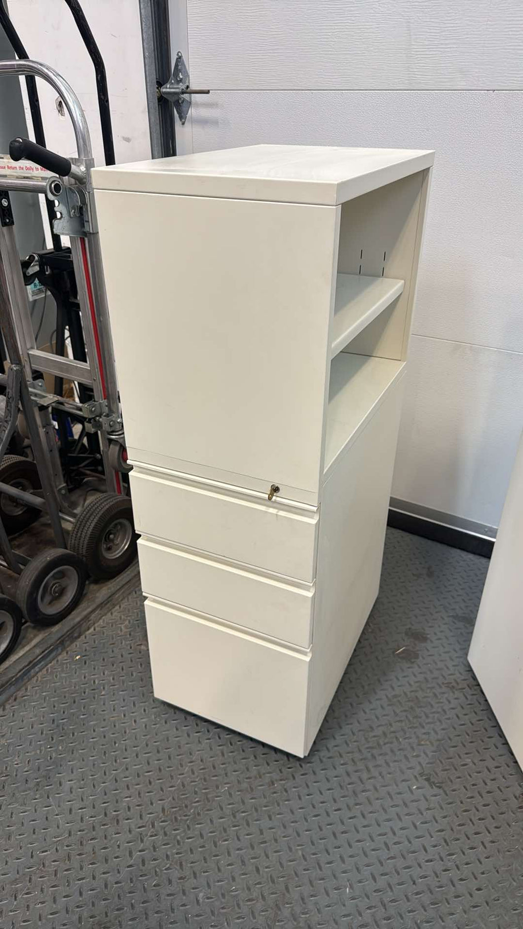 Used White Herman Miller Storage Cabinet