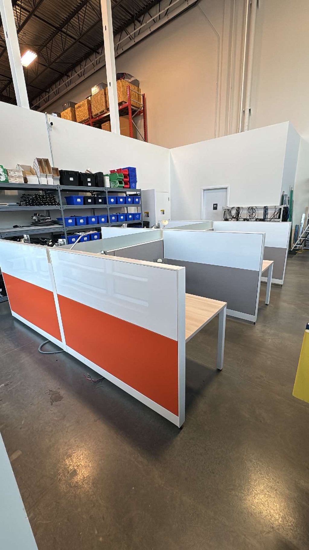 Steelcase Powered Workstation Pods (60” x 30”) with Monitor Arm, Light & Pedestal