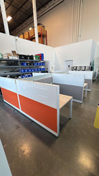 Steelcase Powered Workstation Pods (60” x 30”) with Monitor Arm, Light & Pedestal