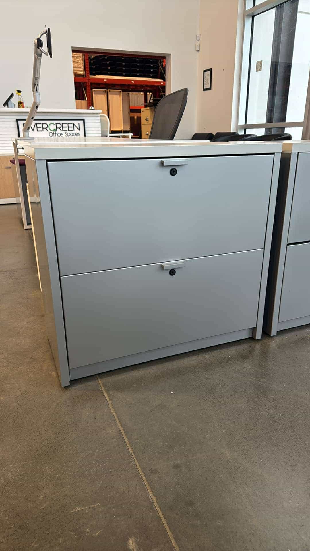 Knoll 2-Drawer File Cabinet with Wood Top