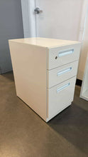 Load image into Gallery viewer, Used White Steelcase Rolling Storage Pedestals
